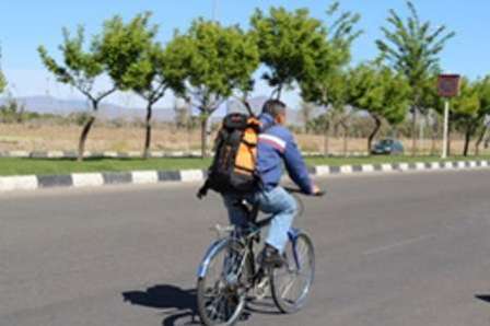 ركاب زنی سه دوچرخه سوار از مرز بازرگان تا خلیج فارس