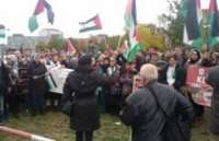 اعتراض فلسطيني ها در برلين به سفر نتانياهو