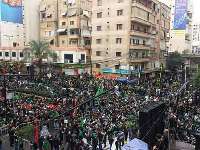 آغاز مراسم حماسی عاشورای حسینی در ضاحیه جنوبی پایتخت لبنان