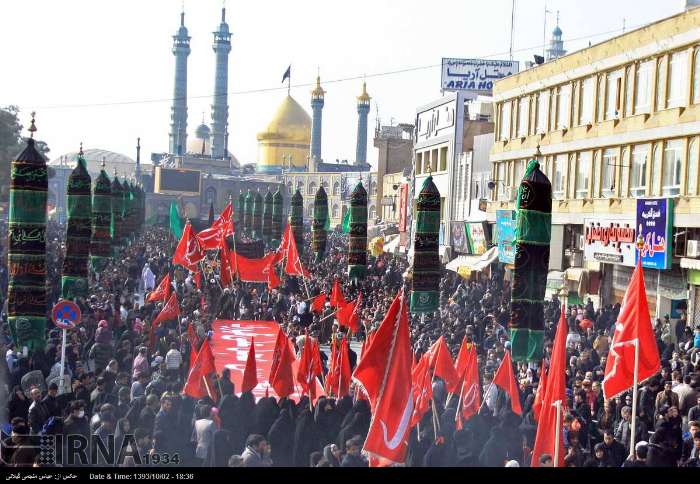 در عاشورای حسینی، ندای یا حسین (ع)در قم طنین انداز شد