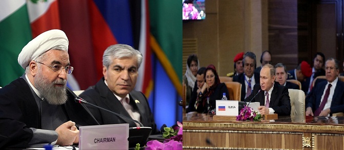 گفت و گوی خارج از متن دو رئیس جمهوری در اجلاس گازی گفت و گوی خارج از متن دو رئیس جمهوری در اجلاس گازی