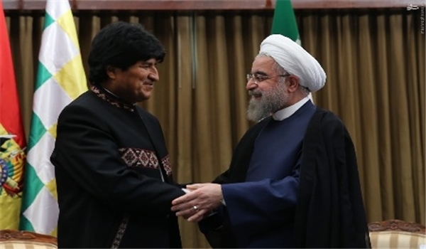 ايران وبوليفيا تؤكدان علي تعزيز التعاون بينهما علي مختلف الصعد ايران وبوليفيا تؤكدان علي تعزيز التعاون بينهما علي مختلف الصعد