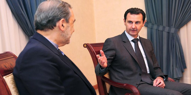 الرئيس الأسد يلتقي علي أكبر ولايتي الرئيس الأسد يلتقي علي أكبر ولايتي