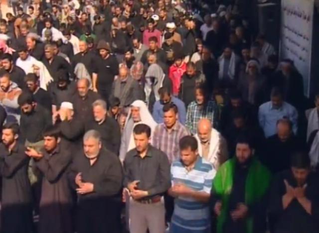 اقامة اطول صلاة جماعة موحدة بين النجف الاشرف وكربلاء المقدسة اقامة اطول صلاة جماعة موحدة بين النجف الاشرف وكربلاء المقدسة