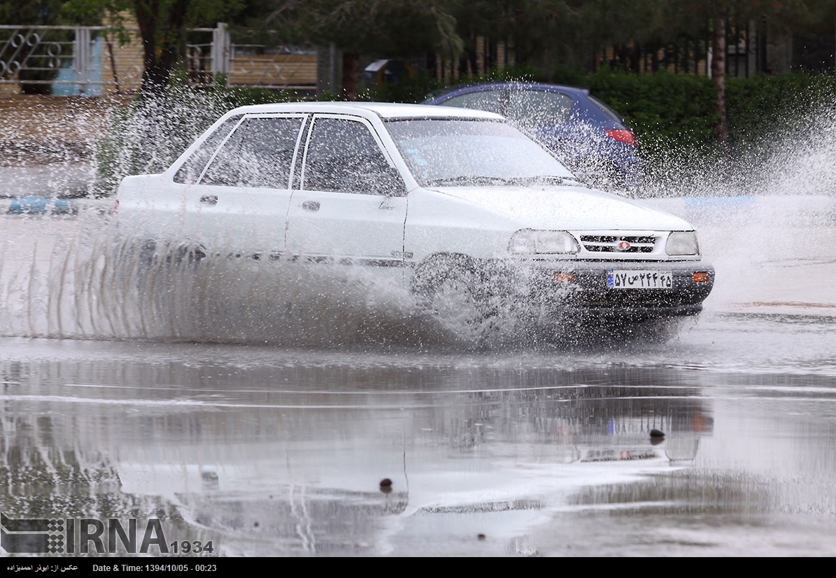 بارش باران در کرمان