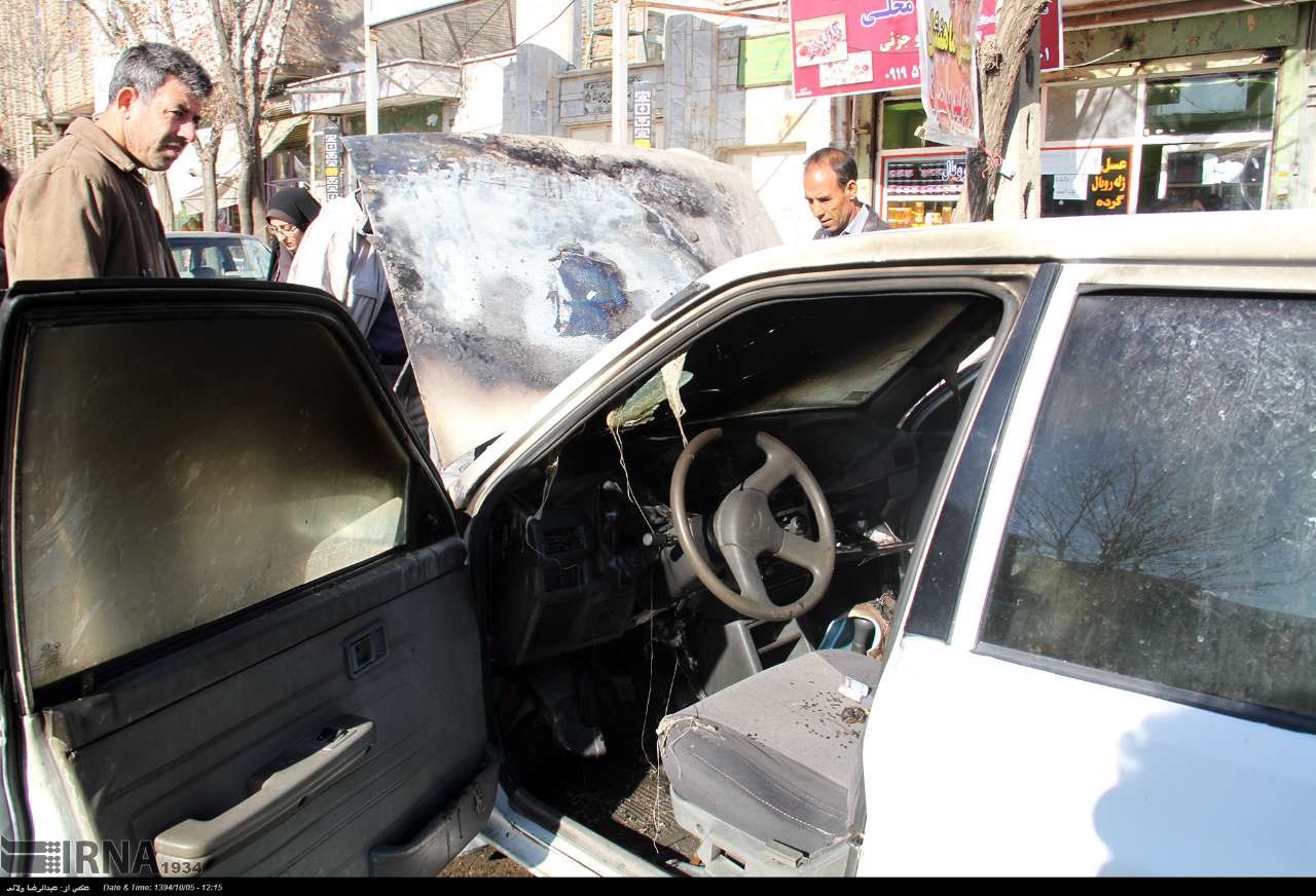 انفجار خودروی پراید در زنجان