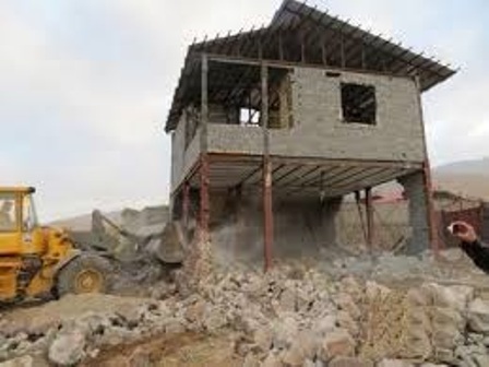 شش مورد ساخت وساز غيرمجاز در شهرستان قزوين تخريب شد