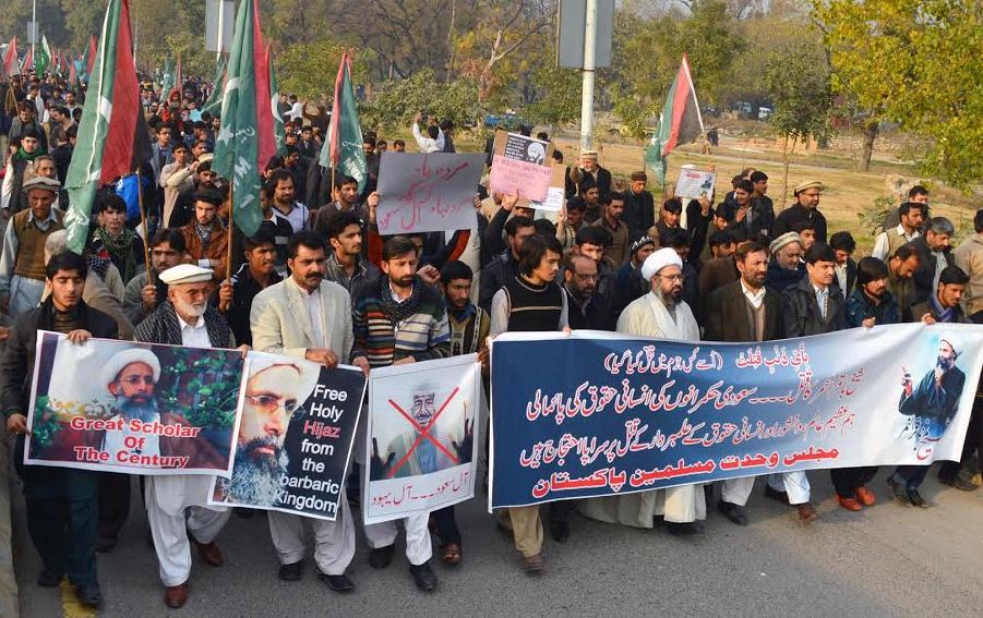 Thousands hold anti-Saudi protest rally across Pakistan Thousands hold anti-Saudi protest rally across Pakistan
