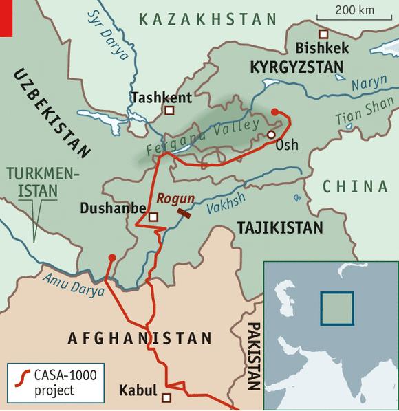 كاسا - 1000، طرح جاه طلبانه آسياي مركزي