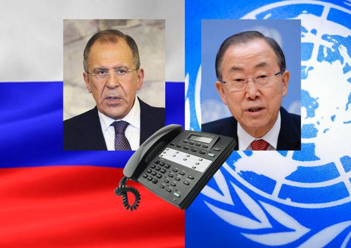 گفت و گوی تلفنی لاوروف با دبیر كل سازمان ملل درباره سوریه و داعش