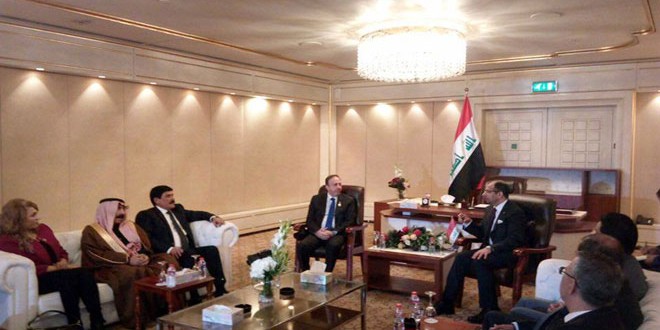 Parliament speakers of Syria and Iraq discuss anti-terrorism cooperation Parliament speakers of Syria and Iraq discuss anti-terrorism cooperation
