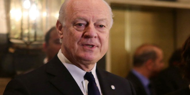 De Mistura 'optimistic', 'determined' to hold on intra-Syrian talks De Mistura 'optimistic', 'determined' to hold on intra-Syrian talks