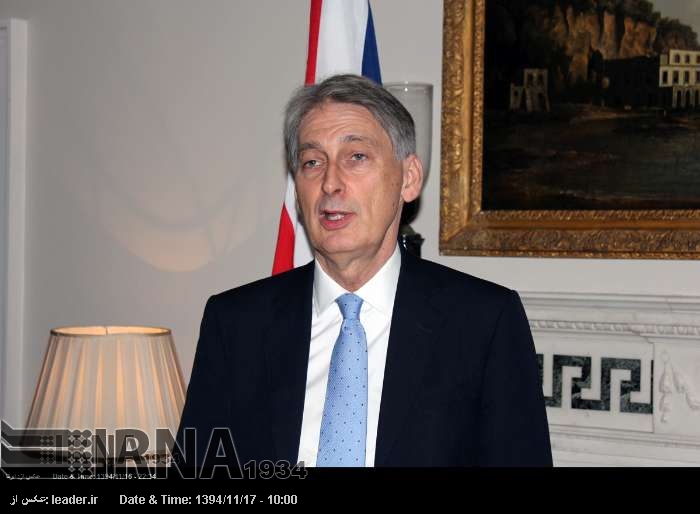 Hammond: Zarif’in Londra ziyareti ilişkilerin ısındığını gösteriyor Hammond: Zarif’in Londra ziyareti ilişkilerin ısındığını gösteriyor