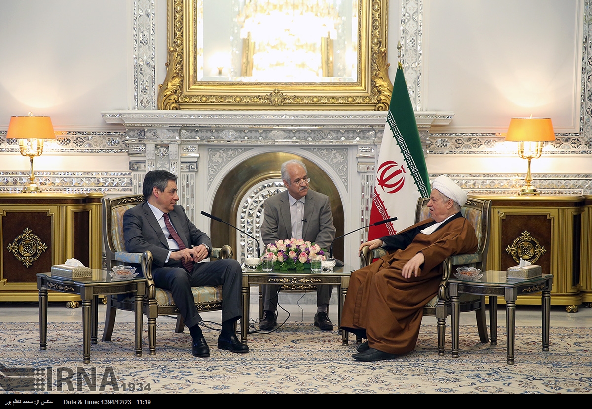 دیدار نخست وزیر سابق فرانسه با آیت‌الله هاشمی رفسنجانی