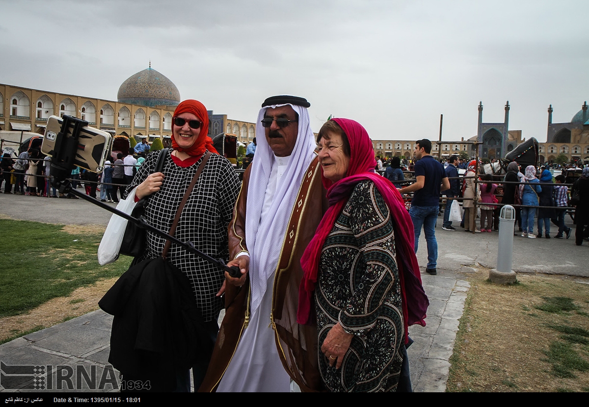 Norouz visitors at Naqsh-e Jahan Square in Isfahan