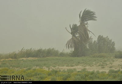 سرعت وزش باد در سيستان و بلوچستان به 60 كيلومتر بر ساعت مي رسد