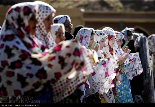 Eid al-Fitr (fast breaking feast) prayers in Abyaneh