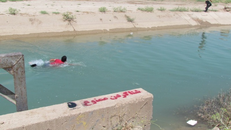 شنا در كانال هاي آبياري كشاورزي شمال خوزستان ممنوع است