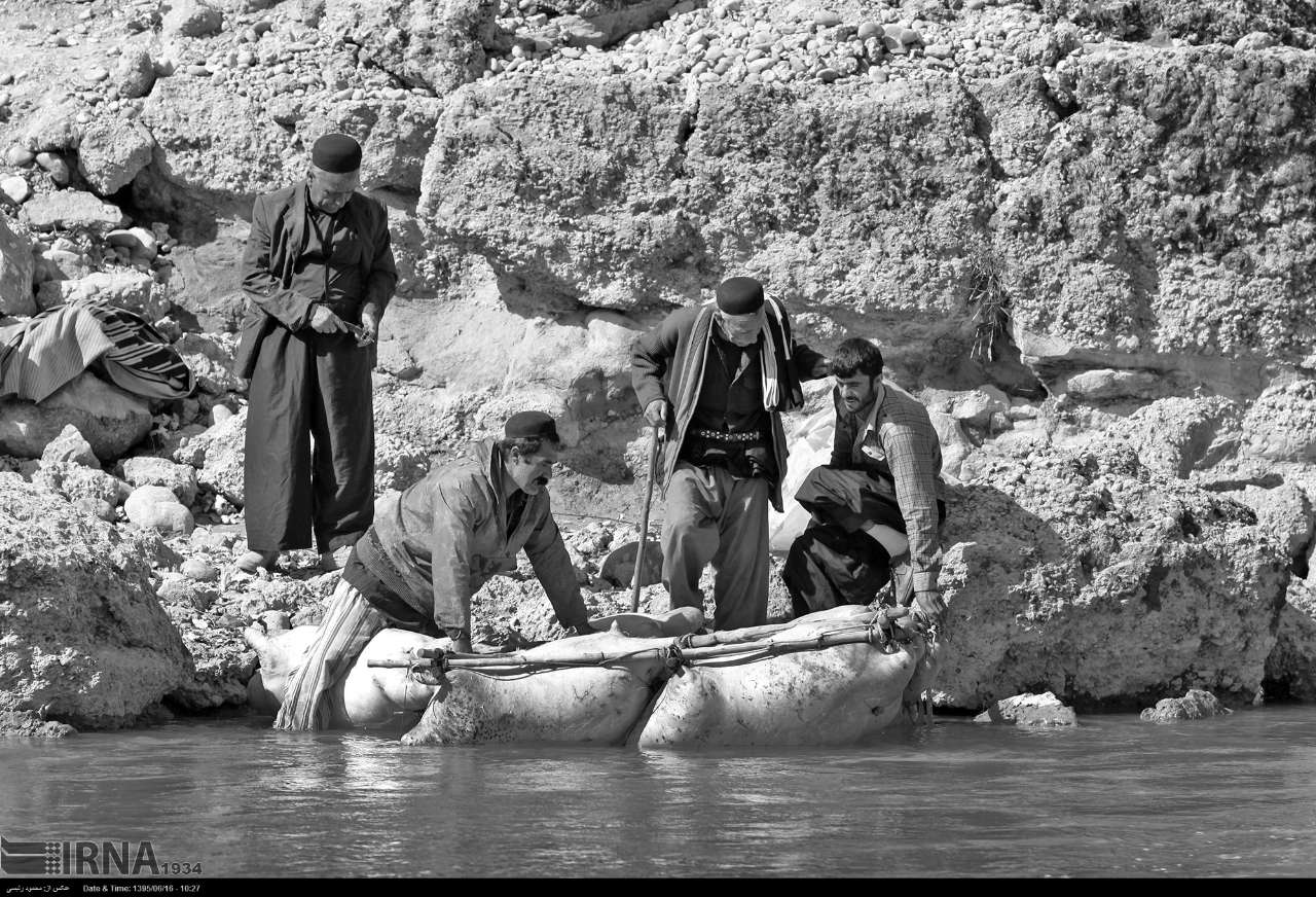 کَلَک‌سواری عشایر؛ عبور از تاریخ رودخانه