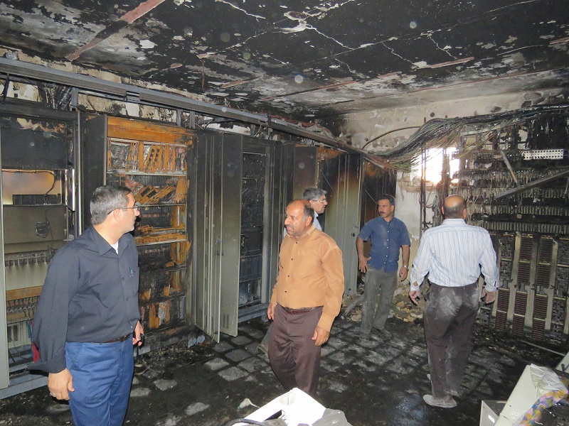 اتصال قطعات الكترونيكي علت آتش سوزي مخابرات صالح شهر گتوند اعلام شد