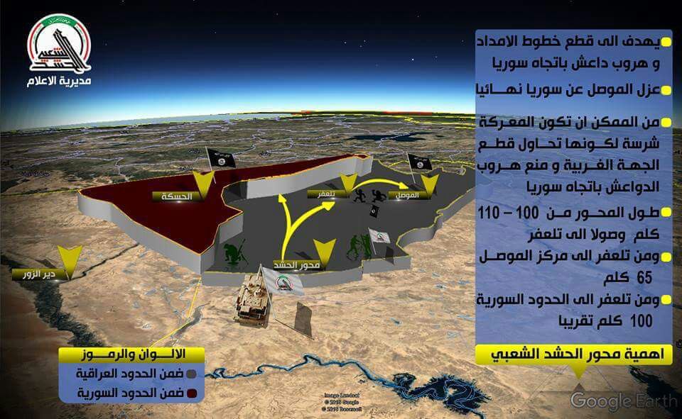 آغاز عملیات الحشد الشعبی در غرب موصل