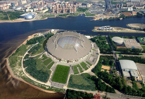 مهر رد فیفا بر ورزشگاه سن پترزبورگ روسیه