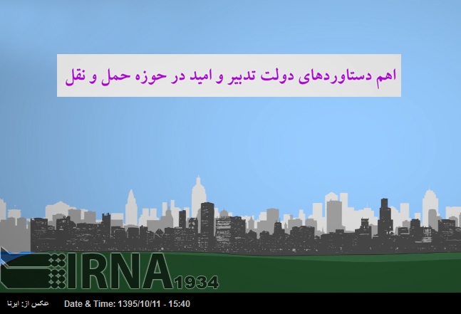 موشن گرافیک -اهم دستاورد هاي دولت تدبير و اميد در حوزه حمل و نقل