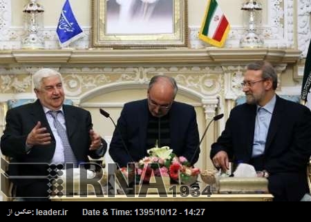 El ministro de Exteriores sirio se reúne con el presidente del Majlis de Irán El ministro de Exteriores sirio se reúne con el presidente del Majlis de Irán