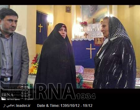 La asesora presidencial transmite el mensaje de felicitación de Rohani a los cristianos La asesora presidencial transmite el mensaje de felicitación de Rohani a los cristianos