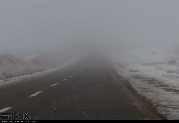 آزادراه زنجان - قزوین را مه گرفت