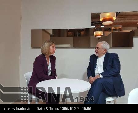 Zarif ve Mogherini görüştü Zarif ve Mogherini görüştü