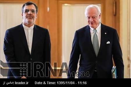 Yaberi Ansari y Steffan Di Mistura se reúnen en Astaná Yaberi Ansari y Steffan Di Mistura se reúnen en Astaná