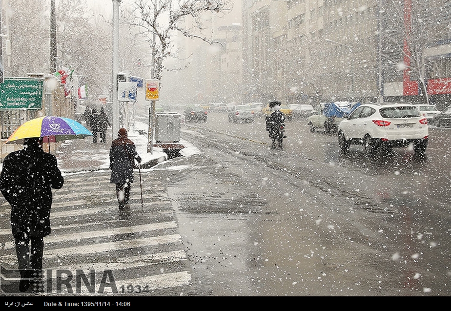 بارش برف در تهران