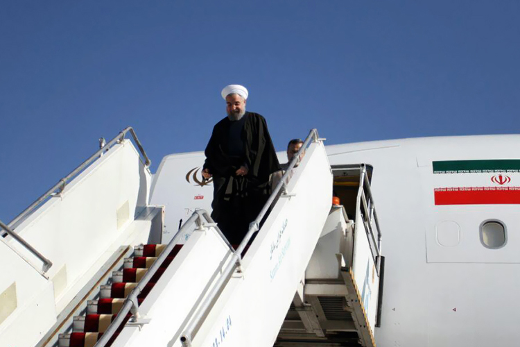 Iran’s Rouhani arrives in Pakistan to attend 13th ECO Summit