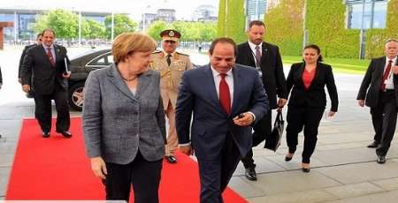 صدراعظم آلمان در سفر به قاهره با رئیس جمهوری مصر دیدار كرد