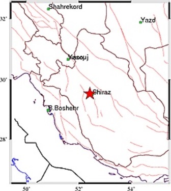 وقوع زلزله 2.8 ريشتري در شيراز