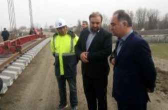 آغاز عملیات ریل گذاری بخش ایرانی راه آهن آستارا - آستارا