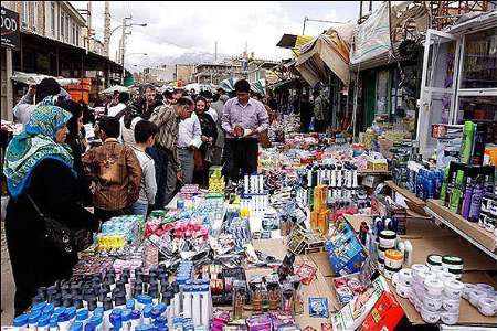 بازار جوانرود یكی از مقاصد گردشگری غرب كشور مملو از مسافران نوروزی