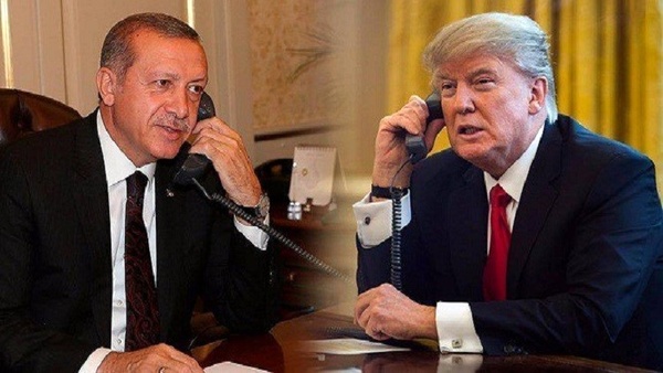 مذاكره تلفني اردوغان و ترامپ در خصوص سوريه و همه پرسي تركيه