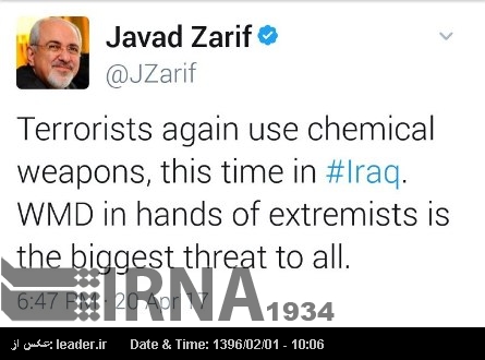 Zarif: Kitle İmha Silahları herkes için en büyük tehdittir Zarif: Kitle İmha Silahları herkes için en büyük tehdittir