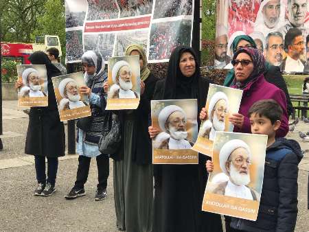 تجمع فعالان سیاسی در حمایت از رهبر شیعیان بحرین در قلب لندن