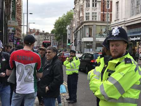 برگزاری مراسم روز «نكبت» در مقابل سفارت رژیم صهیونیستی در لندن