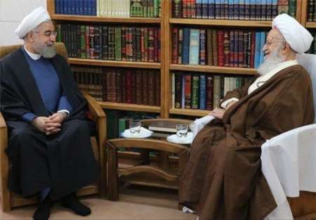الرئيس روحاني يلتقي مراجع الدين العظام بمدينة قم المقدسة الرئيس روحاني يلتقي مراجع الدين العظام بمدينة قم المقدسة