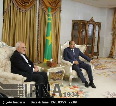 ایرانی وزیر خارجہ کی موریطانیہ کے صدر سے ملاقات
