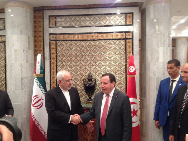 ظریف با وزیر خارجه تونس دیدار كرد