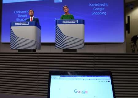اروپا گوگل را 2.42 میلیارد یورو جریمه كرد