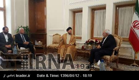 ظریف اور عمار حکیم کا عراق کی سیاسی اور سیکورٹی صورتحال پر تبادلہ خیال ظریف اور عمار حکیم کا عراق کی سیاسی اور سیکورٹی صورتحال پر تبادلہ خیال