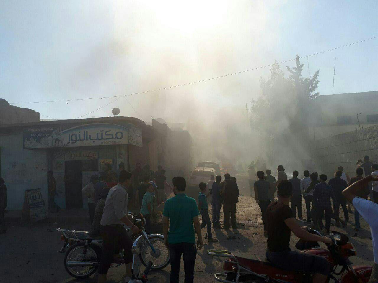 انفجار خودرو بمب گذاري شده در شهر اعزاز سوريه