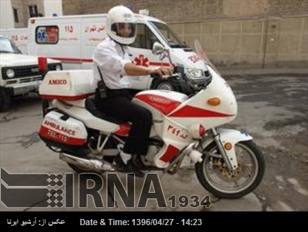 ایران میں امدادی سرگرمیوں کے لئے موٹر بائیک ایمبولینسیں چلائی جائیں گی ایران میں امدادی سرگرمیوں کے لئے موٹر بائیک ایمبولینسیں چلائی جائیں گی