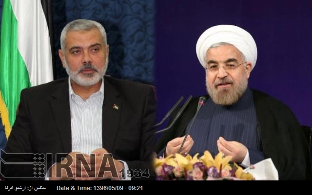 İsmail Haniye’nin mesajı Cumhurbaşkanı Ruhani’ye iletildi İsmail Haniye’nin mesajı Cumhurbaşkanı Ruhani’ye iletildi